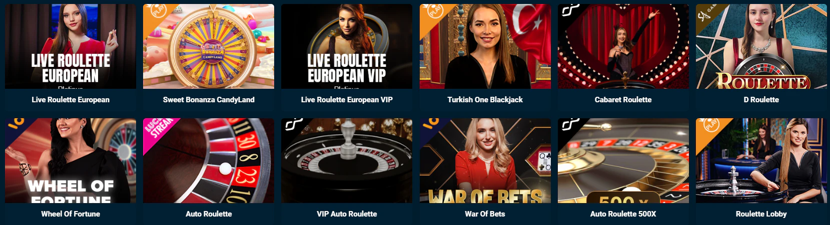 Rolletto Casino juegos de casino en vivo